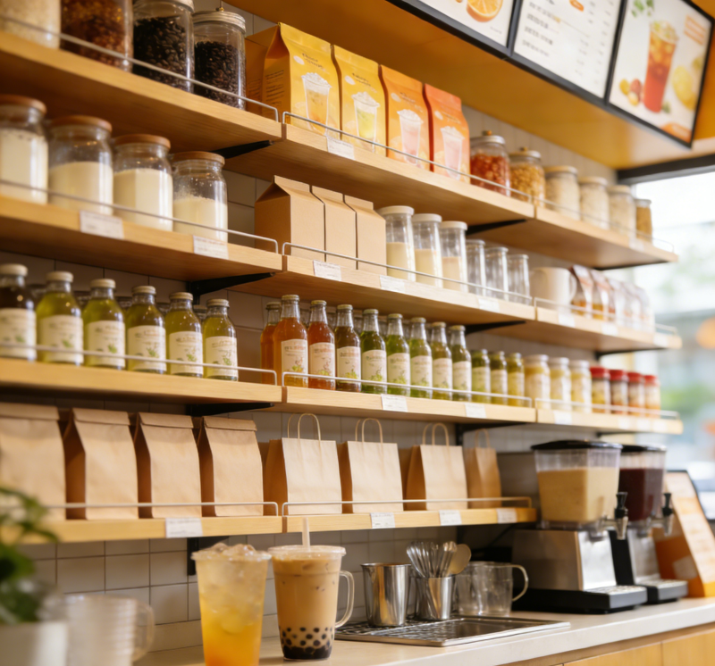 好用的奶茶店展示架哪个靠谱