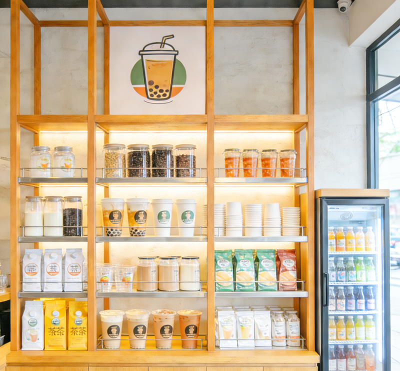 好用的奶茶店展示架哪个靠谱
